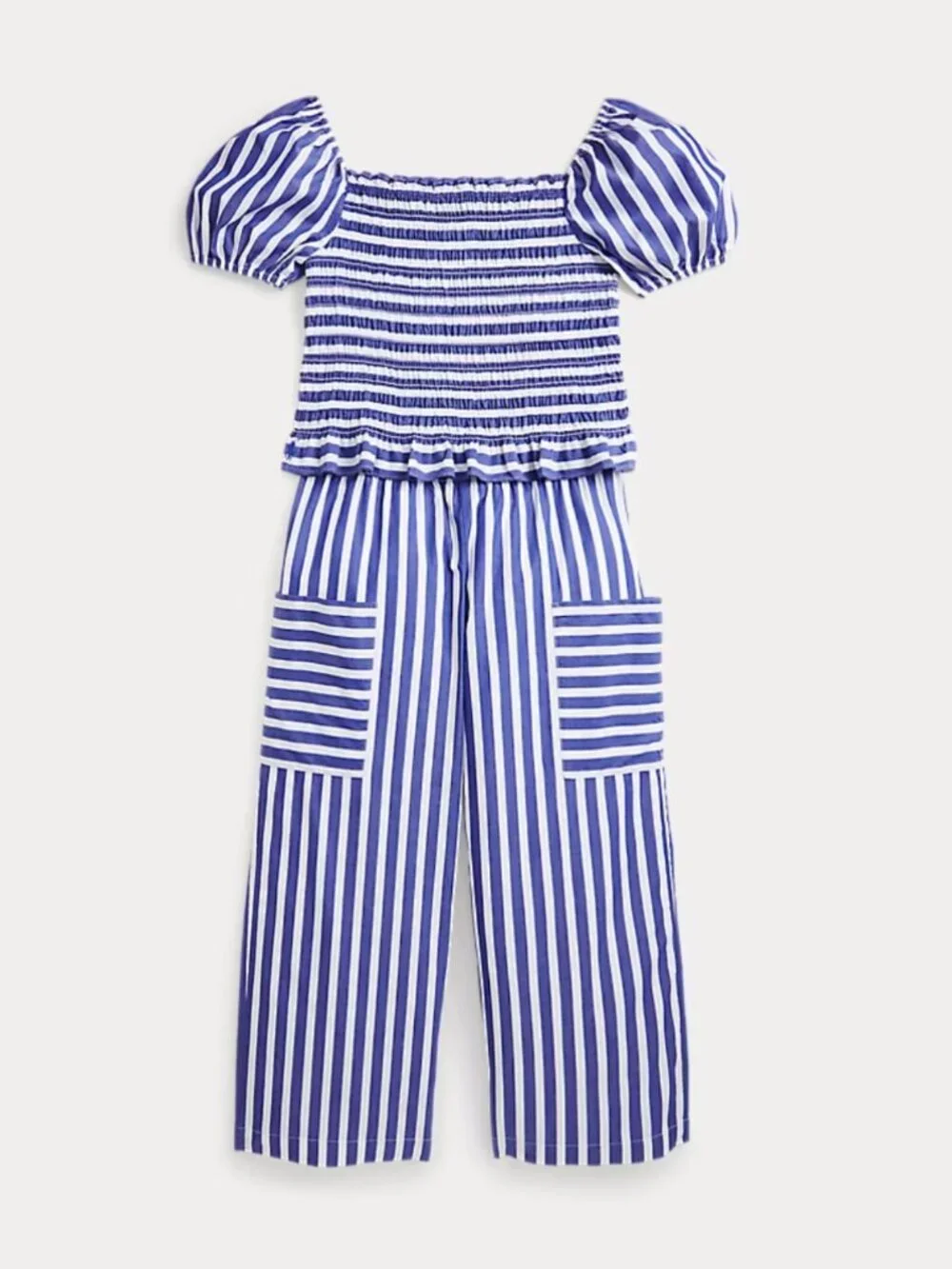 Ralph Lauren Striped Cotton Top & Cropped Pant Set | NEW without Tags!